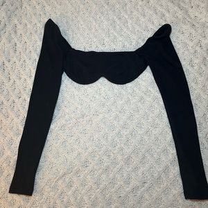 Black princess polly crop top